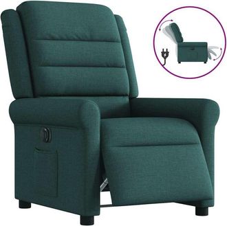 vidaXL Vidaxl - Sill&oacute;n Reclinable El&eacute;ctrico Tela Verde Oscuro