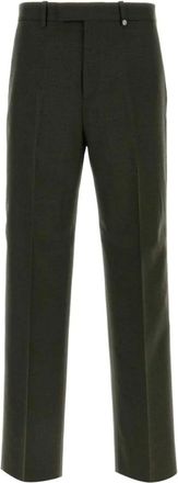Burberry Wollen Broek - Heren - Nette broeken - Groen - XL - Wol - Broeken