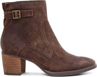Aetrex Womens Rubi Buckle Boot In Dark Brown
