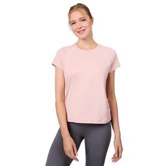 Free Country Womens Microtech Chill B Cool Shirred Crew Top