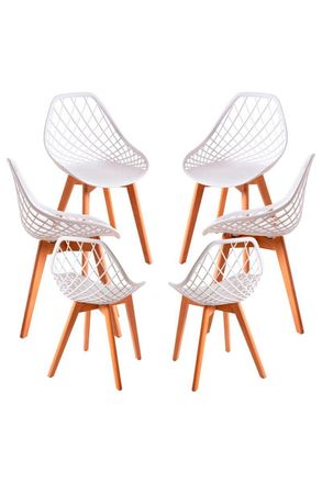 Regalos Miguel Regalos Miguel - Packs Sillas Comedor - Pack 6 Sillas Deli - Blanco