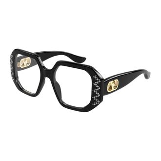 Valentino Geometric Frame Eyeglasses - female - Valentino - Glasses - Black - 51 MM - Accessories