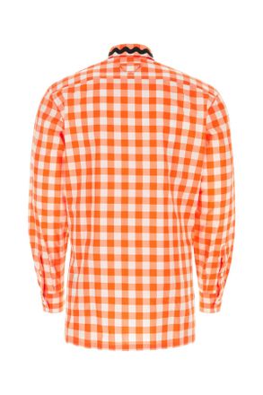 Prada Mens Embroidered Poplin Shirt F03ds Exterior: Cotton Camicie