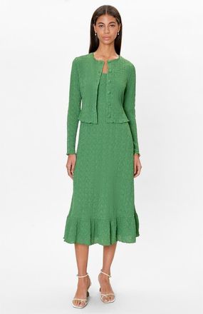 Rebecca Taylor Taryn Knit Cardigan in Forest Green at Nordstrom, Size X-Small