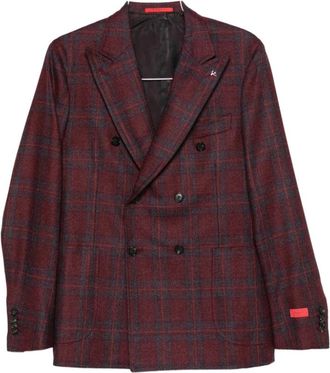 Isaia Hombre, Chaquetas, Rojo, Talla: 3XL