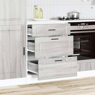 Berkfield Home Kitchen Base Cabinet Porto Grey Sonoma Engineered Wood