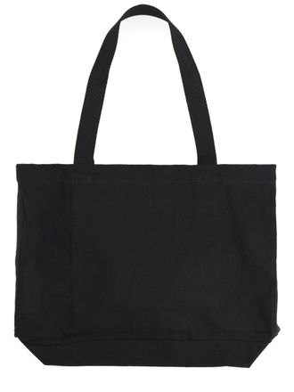 Maison Kitsun&eacute; Womens Tote Bag Dressed Fox Black Cotton Handbags Hand