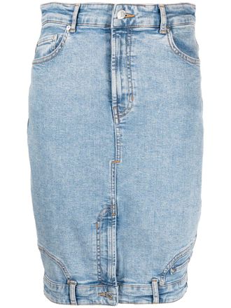 Moschino Gonna denim aderente - Blu