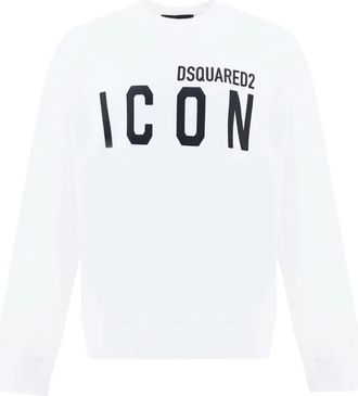 Dsquared2 DSquared2 Uniseks Adult Cool Icon Logo Sweatshirt (Wit, Zwart)