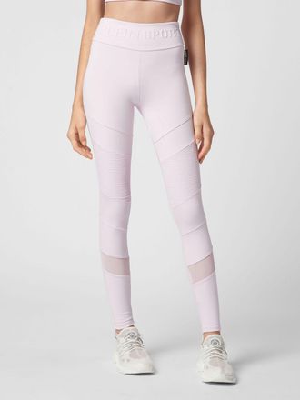 Plein Sport High-Waisted Stretch Technical Fabric Leggings