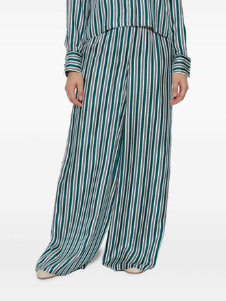 Max Mara Gestreepte broek - Groen