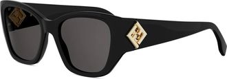 Fendi FF Diamonds Sunglasses - female - Fendi - Sunglasses - Black - 54 MM - Accessories