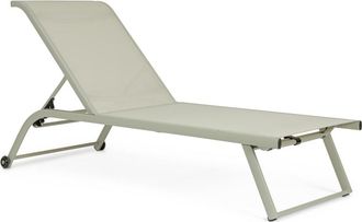 Outdoor Living Tumbona aluminio ruedas verde