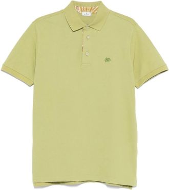 Etro Groen Polo Shirt Korte Mouwen - Heren - Polos - Groen - L - Katoen - Tops
