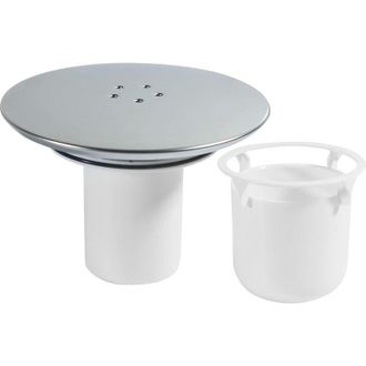 OEM Tapa De Desag&uuml;e De Ducha - Tapa De Desag&uuml;e De Ducha - 90 Mm / 115 Mm - Cromada - Junta Antiolor - Blanca