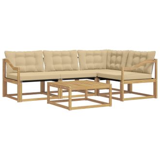 vidaXL Conjunto De Sof&aacute;s De Exterior 5 Pcs Y Beige 79 X 79 X 37 Cm Vidaxl