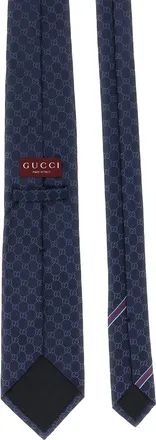 Gucci Double G Necktie - Navy