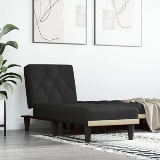 vidaXL Sof&aacute; Div&aacute;n De Terciopelo Negro Vidaxl