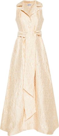 Baruni brocade maxi dress - women - Polyester/Rayon/Rayon - L - Neutrals