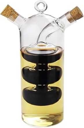 OEM Botellas Dispensadoras De Aceite De Oliva Y Vinagre, 2 En 1, De Doble Vidrio Transparente Para Recipientes De Cocina