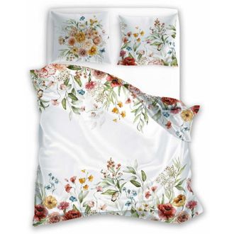 OEM Ropa De Cama De Sat&eacute;n 160x200 Con Estampado Digital De Flores Nobles