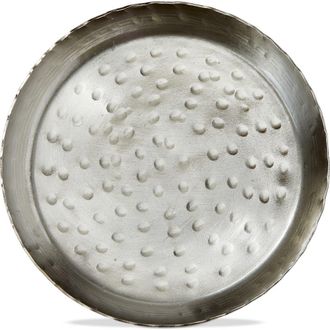 Tag Remi Round Nickel Pillar Plate Candle Holder Everyday Accent in Metallic Silver at Nordstrom