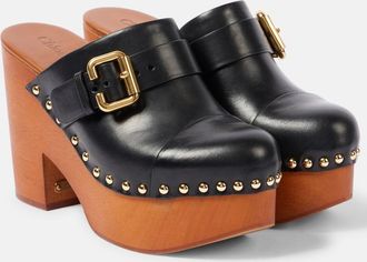 Chloé Jeannette studded leather clogs