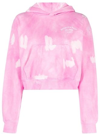 Sporty & Rich Felpa con fantasia tie-dye - Rosa
