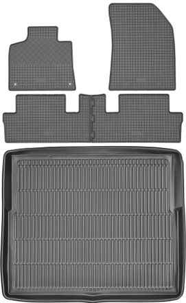 OEM Juego De Alfombrillas De Goma Para Coche Y Maletero Para Citro&euml;n C4 Picasso Ii Minivan (2013-2019)