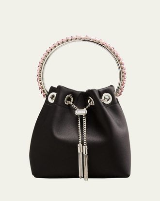 Jimmy Choo London Bon Bon Satin with Crystal Handle