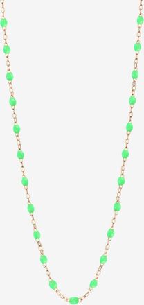 Gigi Clozeau Halskette aus Roségold und Harz Classique Gigi Vert Fluo