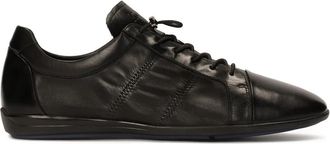 Kazar Casual herenschoenen met gekreukeld bovenwerk - Heren - Veterschoenen - Zwart - 42 EU - Leer - Schoenen