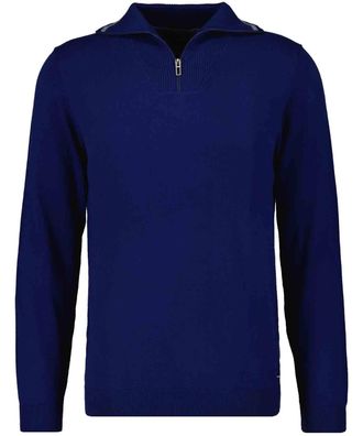 Ragman Rundhalspullover RAGMAN, Herren, Gr. 52, blau (royal blau, 722), 95% Baumwolle 5% Kaschmir, hoch geschlossener Ausschnitt, Pullover Rundhalspullover