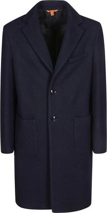 Barena Single-Breasted jas met peak revers - Heren - Mantel - Blauw - 2XL - Wol - Jassen
