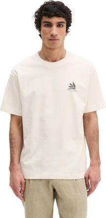 Marc O'Polo T-Shirt MARC OPOLO, Herren, Gr. XXL, egg wei&szlig;, Jersey, Obermaterial: 100% Baumwolle, loose fit, Rundhals, Shirts T-Shirt, loose fit mit R&uuml;ckenprint