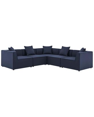 ModWay Saybrook Outdoor Patio Upholstered 5-Piece Sectional Sofa