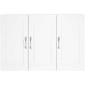 SoBuy Armadietto pensile da bagno Mobile da parete per il cucina 3 ante 90x30x60cm SoBuy Bianco FRG231-L-W