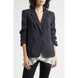 Cinq &agrave; Sept Khloe Tumbled Woven Blazer in Black at Nordstrom, Size 00