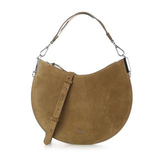 Coccinelle Shoulder Bags, female, Green, Size: ONE SIZE Sunup Suede Hobo Bag