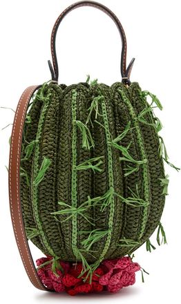 Anya Hindmarch Cactus Raffia and Leather Cross-body bag - Khaki - One Size
