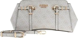 Guess Tassen, Dames, Wit, ONE Size, Leer, Leona Logo Crossbody Bag