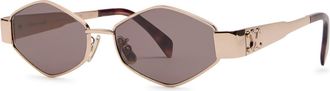 Celine Triomphe Hexagonal-frame Sunglasses - Gold - One Size