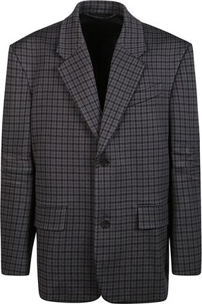 Balenciaga Black Check Pattern Jacket