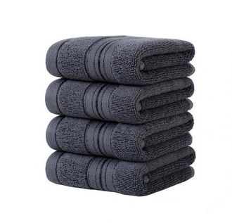 OEM Juego De Toallas - 4 Piezas - Algod&oacute;n Puro - Suaves Y Absorbentes - 34 X 34 Cm - Marr&oacute;n Claro
