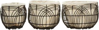 Premier Housewares Arles Set of 3 Rattan Baskets