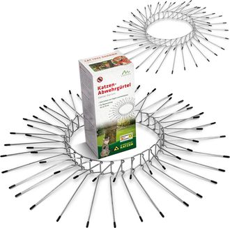 OEM Cinta Antigatos - Acero Inoxidable - Ajustable Hasta 74 Cm - Para &Aacute;rboles Y Tubos - Pack De 2
