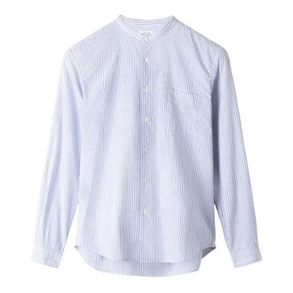 Hartford Casual Shirts, male, Blue, Size: M Premium Stand-Up Collar Shirt