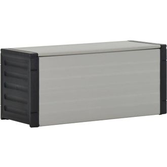 vidaXL Ba&uacute;l Para Desechos De Jard&iacute;n Gris 85x34x40 Cm Vidaxl