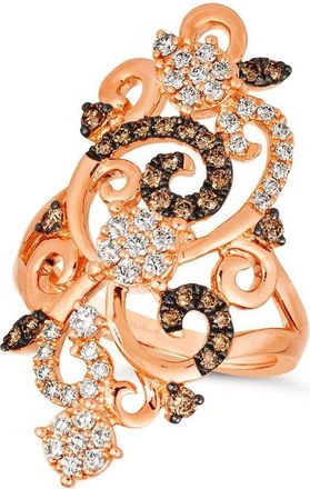 Le Vian Ladies Chocolate Diamonds Crazy Collection Rings set in 14K Strawberry Gold