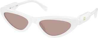 Miu Miu MU B11Su Zonnebril - Dames - Zonnebrillen - Wit - 55 MM - Accessoires
